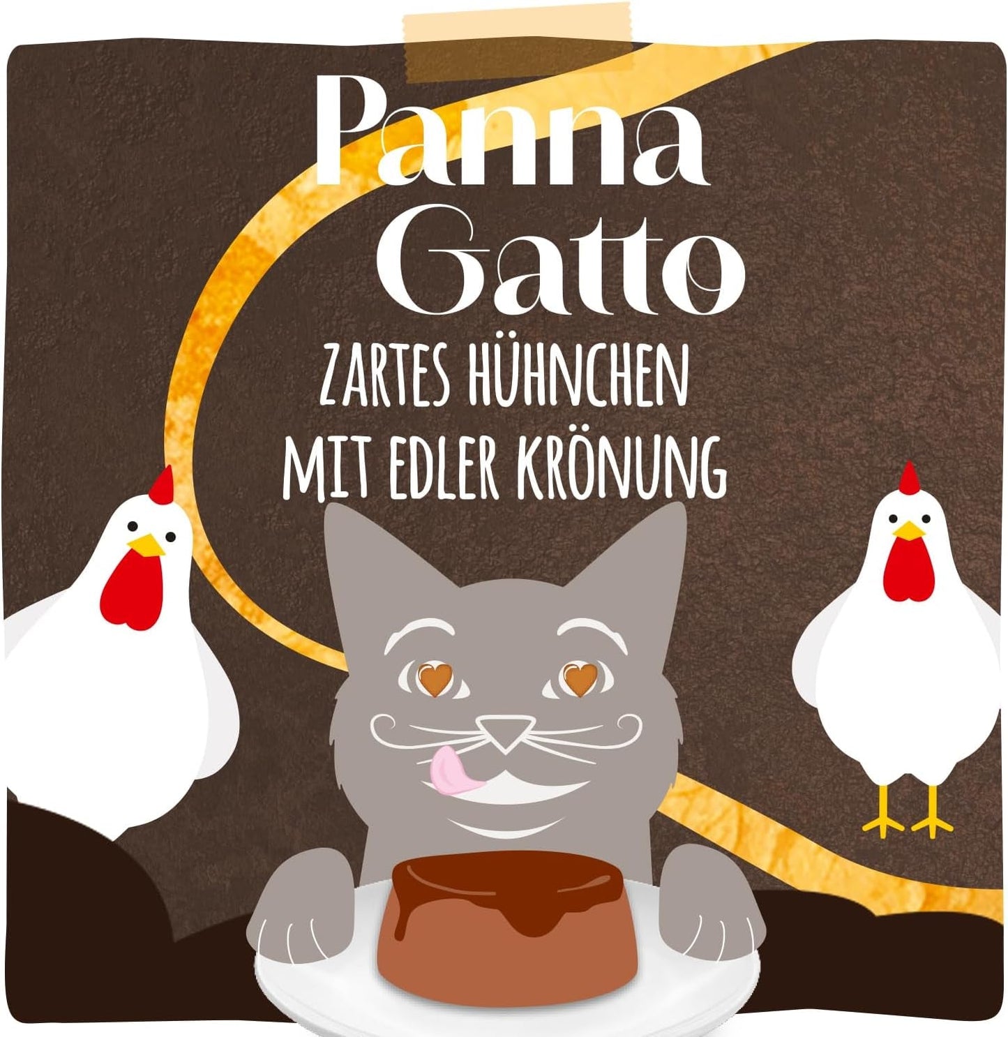 MjAMjAM - Prémiové mokré krmivo pro kočky - Panna Gatto - jemné kuře s ušlechtilou polevou, balení 12 ks (2x80g), bez obilovin