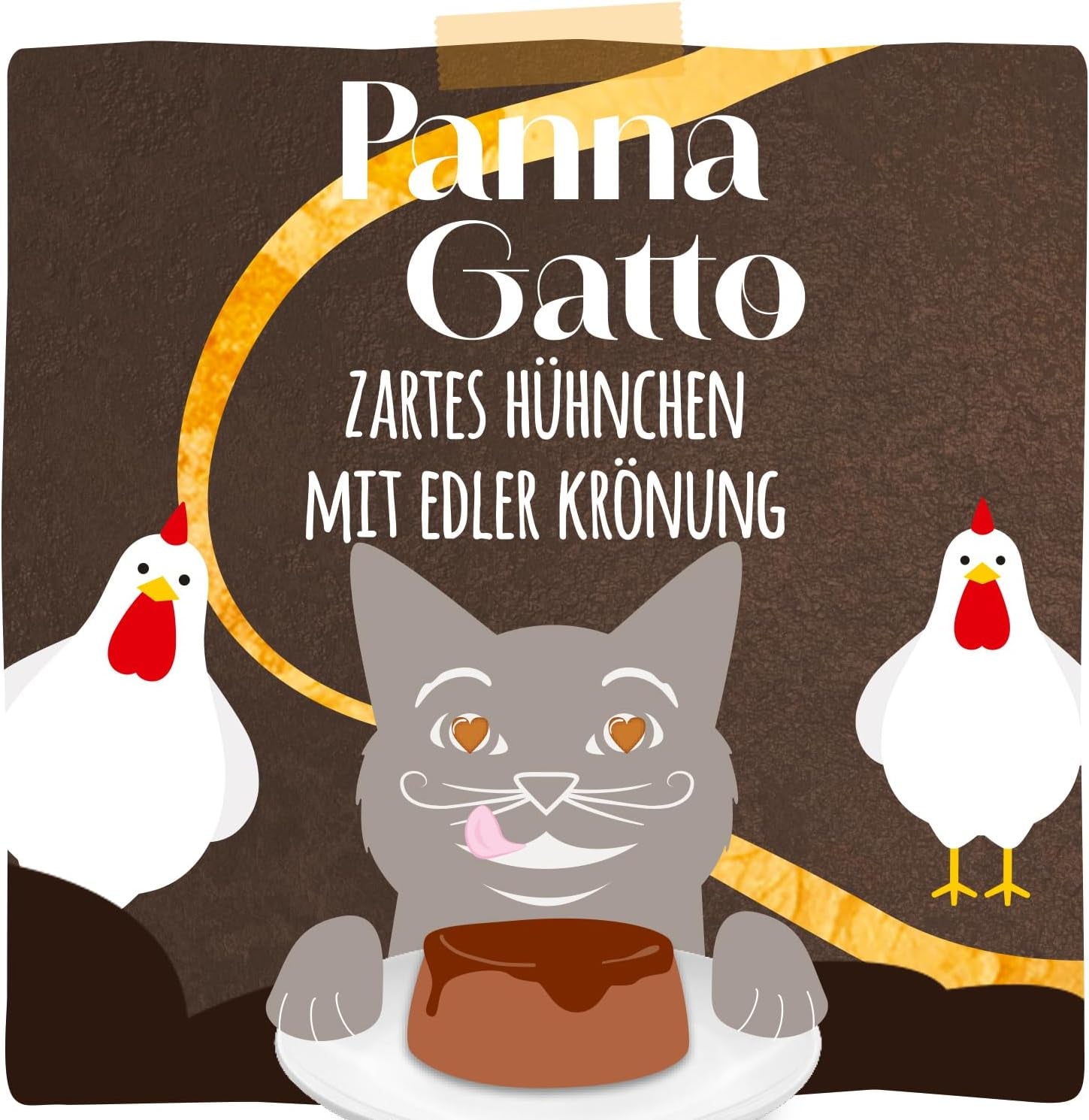 MjAMjAM - Prémiové mokré krmivo pro kočky - Panna Gatto - jemné kuře s ušlechtilou polevou, balení 12 ks (2x80g), bez obilovin