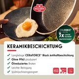 Pánev Ledro, 24 cm, hliník, vhodná na indukci, nepřilnavý keramický povrch, Thermopoint, Made in Italy, béžové Hrnce a pánve Naty Shop