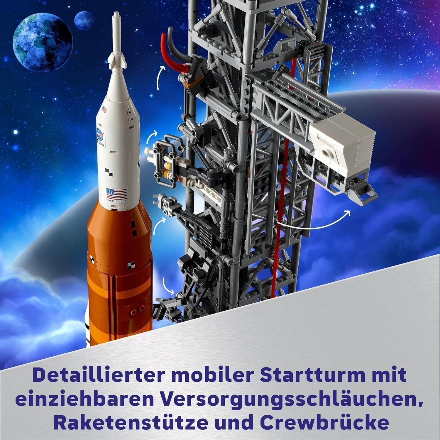 LEGO Icons NASA Artemis Launch Pad Dárkové dekorace do obývacího pokoje nebo kanceláře Stavebnice pro dospělé s vesmírnou kapslí Orion a odpalovací plošinou Sběratelský předmět 10341 Stavebnice Besuche den LEGO-Store