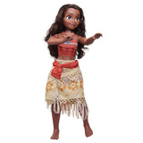 Disney Princess Moana 80cm Play Doll od Jakks Pacific Pohyblivá panenka s kartáčem na rozčesání Vlnité kadeře Šaty inspirované filmem Odnímatelný přívěsek náhrdelník Panenky Naty Shop