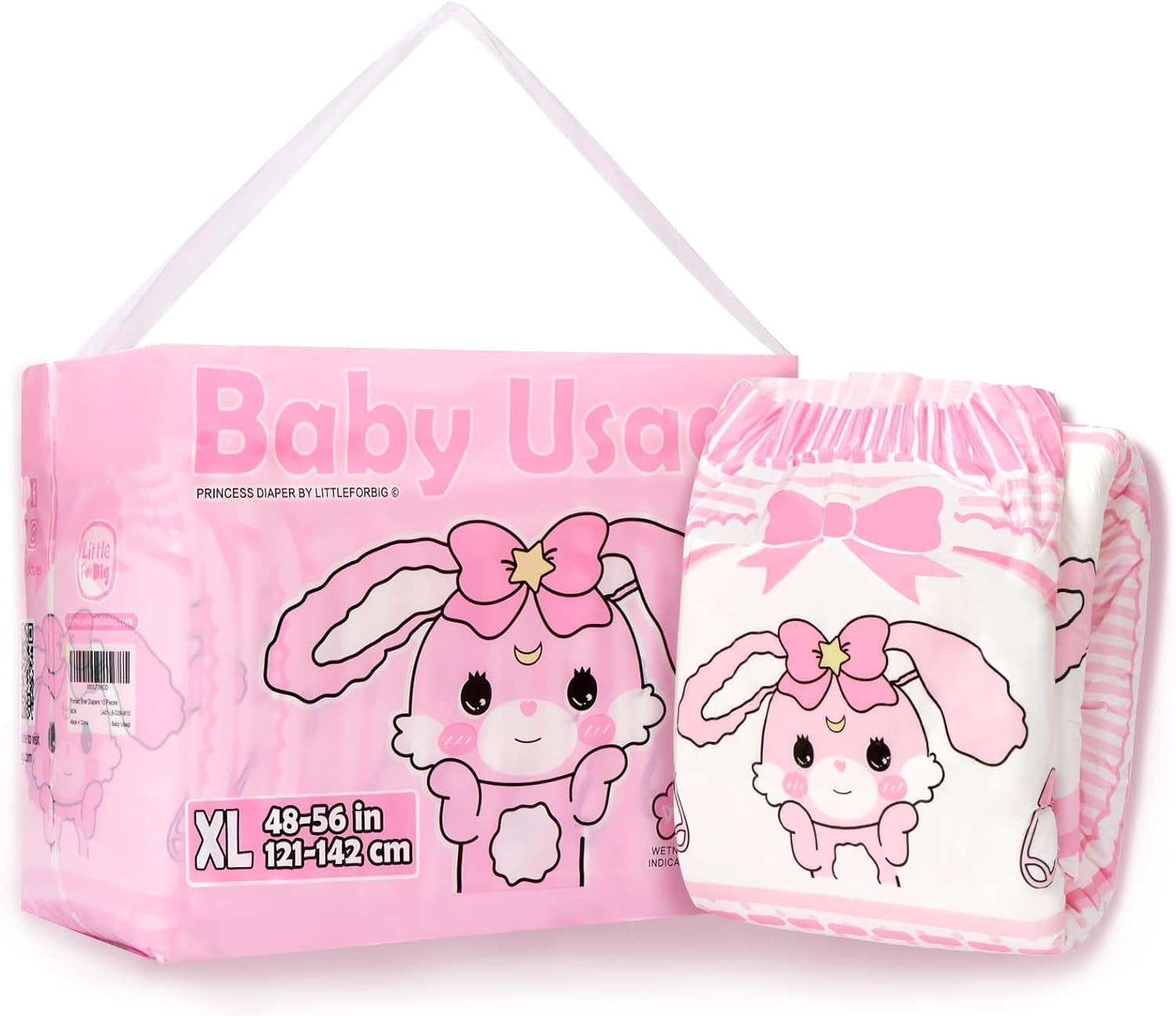 Pleny s potiskem pro dospělé 5500-5800 ml, 10 kusů - Baby Usagi (XL)