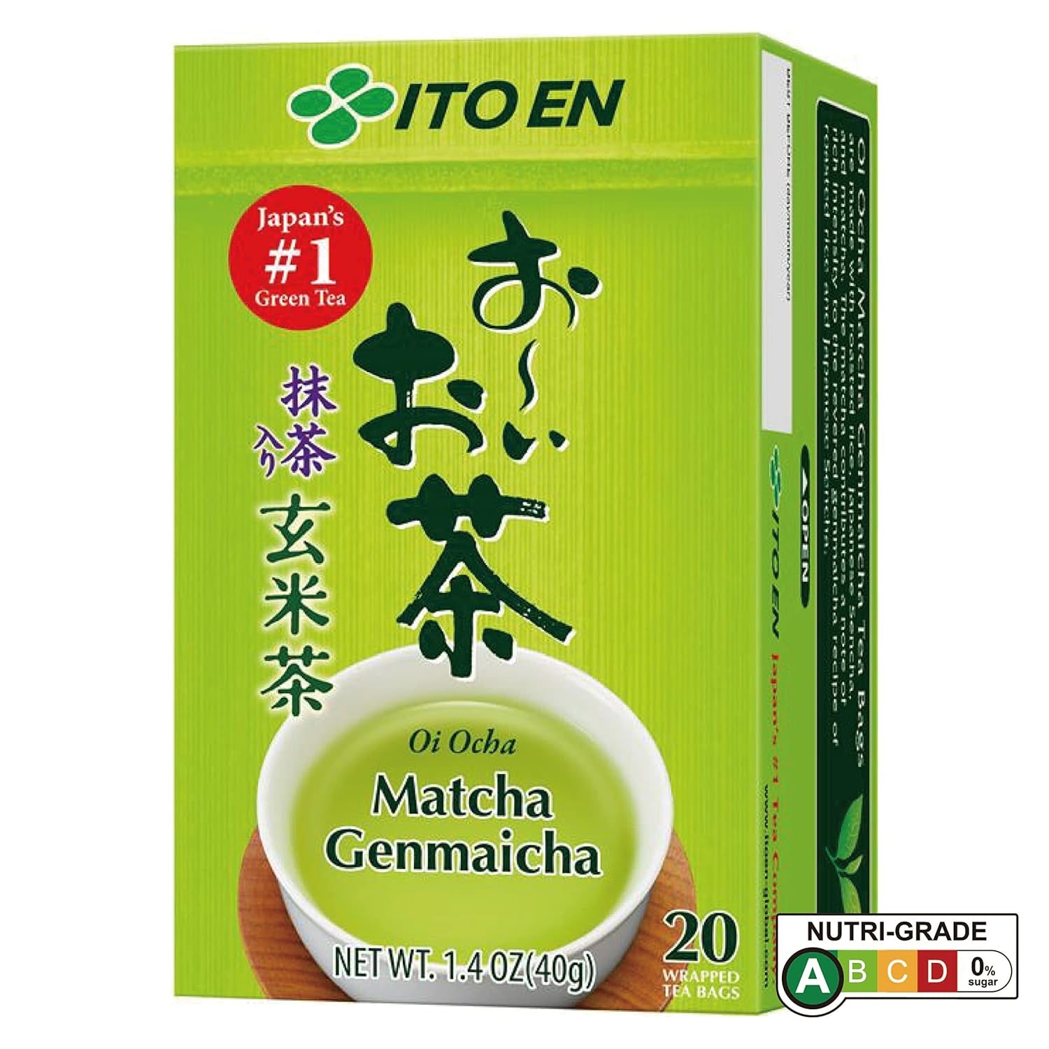 ITO EN Oi Ocha Matcha Genmaicha čaj, 2 g čajové sáčky (20 ks/balení)