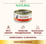 Almo Nature HFC Natural mokré krmivo pro kočky - Různé receptury s kuřecím masem - 6 x 70 g