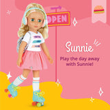 Glitter Girls - Sunnie Dolls - Sunnie Kloubová panenka 36 cm - Blond vlasy a zelené oči - Hračka pro 3 roky a více