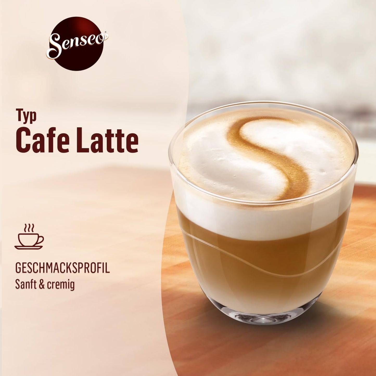 Senseo Pads Café Latte, 10 x 8 Getränke, 80 kaffeepadů