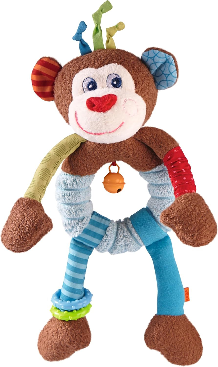 HABA 302999 - opice Lino, plyšová hračka se spoustou efektů na hraní a objevování, hračka pro děti od 6 měsíců Hračky Bebe Naty Shop