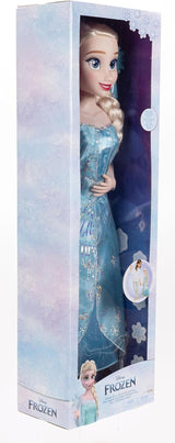 Disney Frozen Playdate Elsa Giant Doll 80 cm od Jakks Pacific Plně kloubová panenka s 11 kloubovými body, včetně kartáče na vlasy a příslušenství