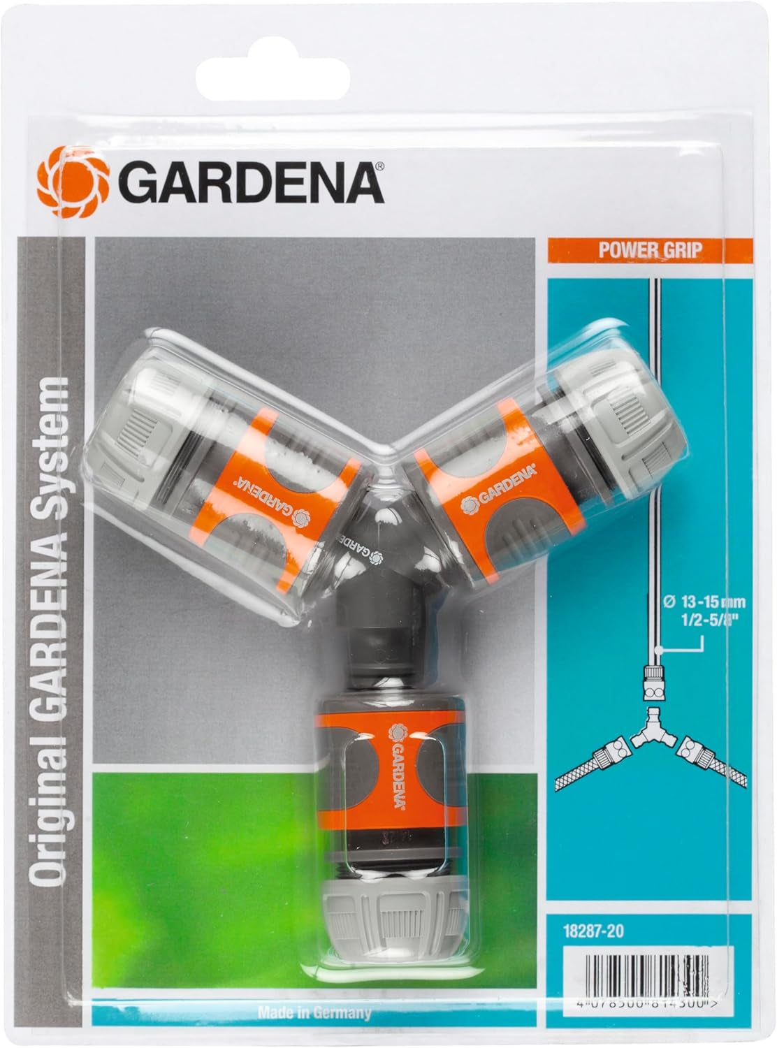 Sada spojek Gardena: Hadicová spojka pro prodloužení o 13 mm (1/2 palce) a 15 mm (5/8 palce) i při vysokém tlaku vody, snadná montáž (18283-20)