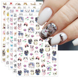 JMEOWIO Nálepka na nehty Tierische 8 Blatt Nálepka na nehty Selbstklebend Nagelaufkleber Katze Niedlich Dekoration Nageldesign Zubehör