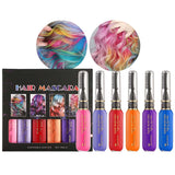 Okamžitá barva na vlasy 6 barev Dočasná řasenka na vlasy pro dívky a ženy Smývatelná barva na vlasy Chalk Rainbow Hair Mascara Barva na vlasy pro karneval Halloween Cosplay Party Narozeniny (A) Barva na vlasy Naty Shop A 90 ml (1 balení)