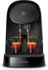 Kávovar na espresso na kapsle PHILIPS LM8012/60 – dvě dávky, dvojité potěšení, 1 nebo 2 šálky, Ristretto, Espresso, Lungo nebo Grand Café Long, dvojitá kapsle, originální kvalita espressa, klavírní černá