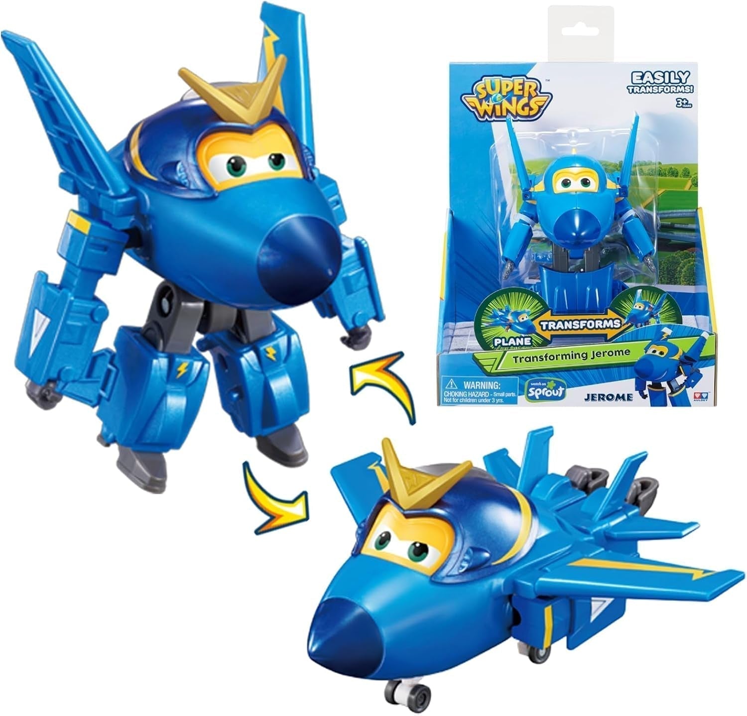Super Wings 5" transformující postavy 2-balení Transformující Supercharged Jett + Tino Transformer Hračka pro chlapce a dívky Věk 3+ Červené akční figurky Naty Shop Jerome