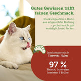 MERA Cats Nature Insect Premium Katzenfutter Nass 12x85g | ohne Zucker und Getreide| Nachhaltig & mit viel Insektenprotein | Dospělý Katzennassfutter