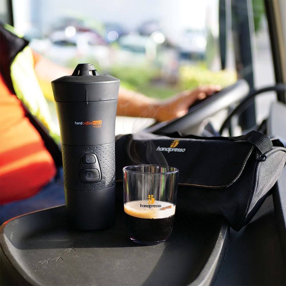 Handpresso - Handcoffee Truck 21010 | Espresso kávovar s kapslemi Senseo pro nákladní vozy 24V | 24V Truck Espresso kávovar, cestovní kapslový espresso kávovar | 24V truck espresso na cesty
