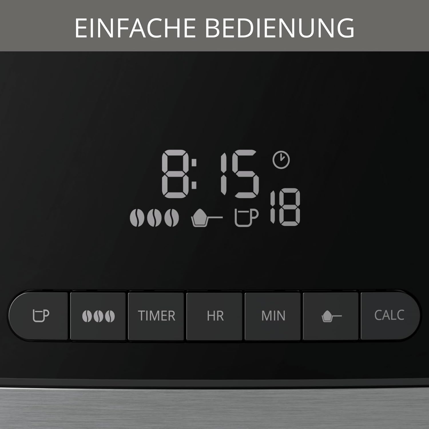 Krups Espresso kávovar KM8328 mletí s mlýnkem | 24hodinový časovač | Nádoba na obilí 180 g | Kapacita 1,25 l až pro 15 šálků kávy | Funkce automatického vypnutí | 3 nastavení mletí | Černý