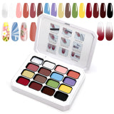 Gradient Painting Gel, 12 barev Ombre Gel lak na nehty se 100 ks houbiček na nehty a 4 drápy kovovým drapákem pro francouzskou manikúru DIY nail art, sada I
