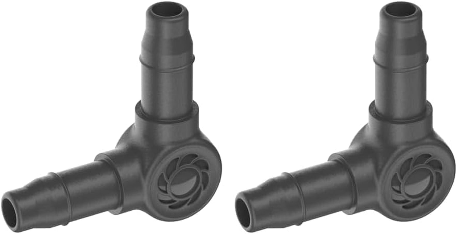 L-kus pro Gardena Micro-Drip 4,6 mm (3/16 palce): Pro změnu směru distribuce a odkapávacích vedení o 90 stupňů, instalace bez zauzlování, snadná a flexibilní technologie připojení (13212-20)