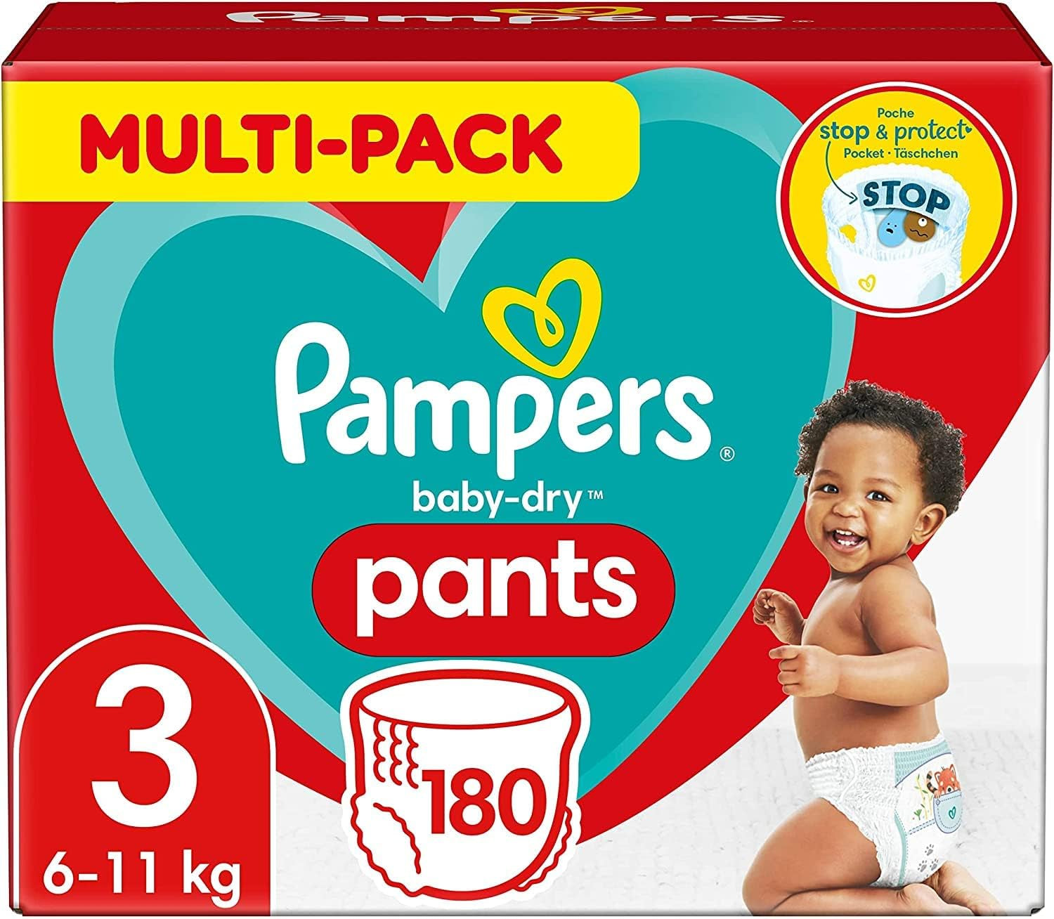 Pampers Baby-Dry Pants Größe 5, 160 Stück, 11kg-17kg, 360° auslaufsichere Vhodné pro den i noc