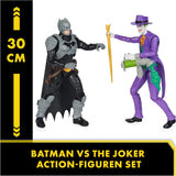 DC Batman Adventures Sada akční figurky Batman vs the Joker, 30 cm – 2 plně pohyblivé figurky s 12 ozubenými koly pro vzrušující hraní rolí, hračka pro 4+ děti Akční figurky Naty Shop