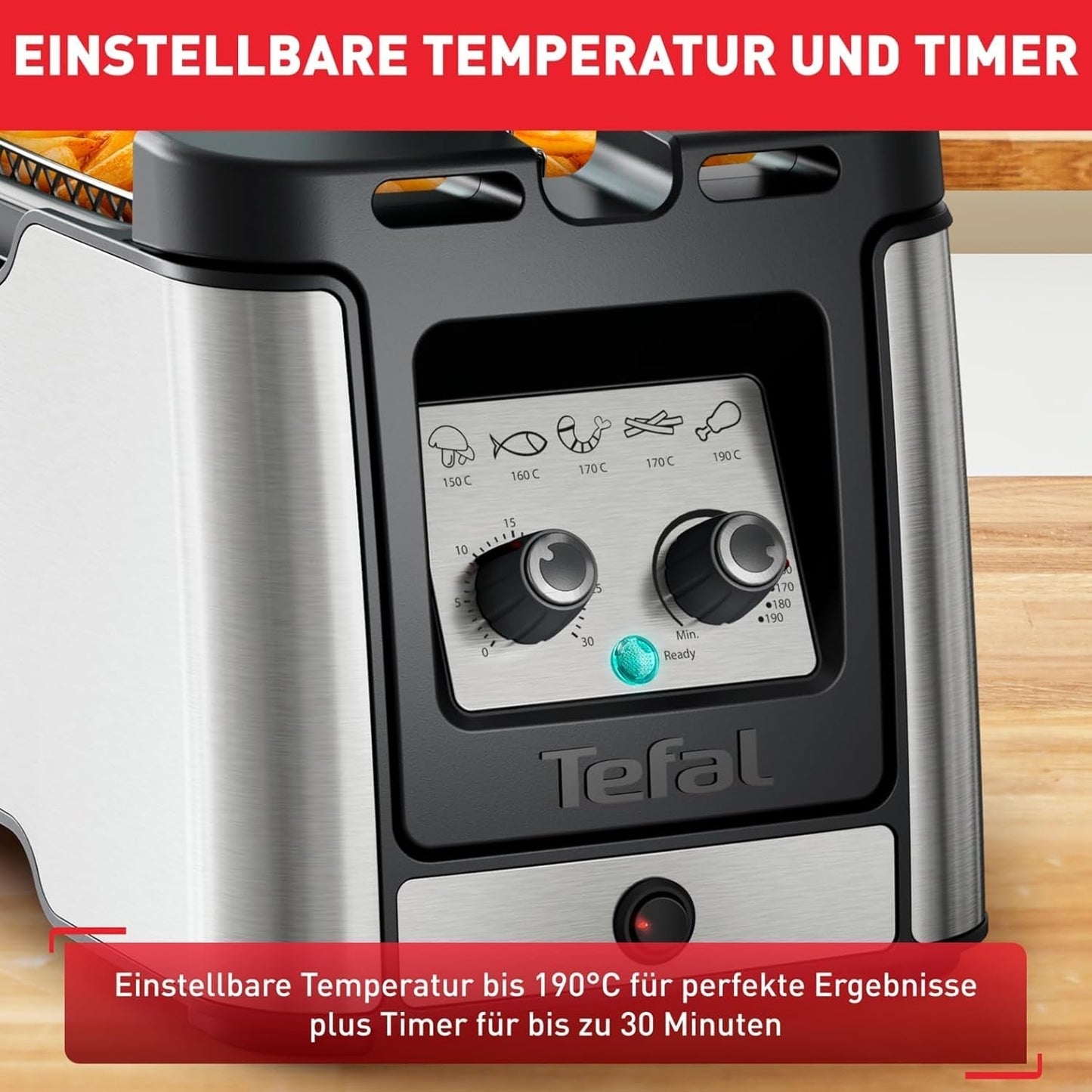 Fritéza Tefal FR600D Clear Duo, smažení s menším množstvím kouře a zápachu, kapacita 1,2 kg, termostat, časovač, velké průhledové okénko bez mlhy Domácí spotřebiče Naty Shop