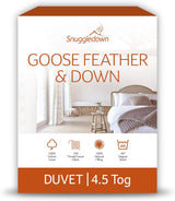 Přikrývka Snuggledown Freshwash Allergy, 13,5 Tog Zimní teplá, Bavlna, Bílá, Jednolůžková Přikrývky a přikrývky Naty Shop Manželská postel 4,5 Tog