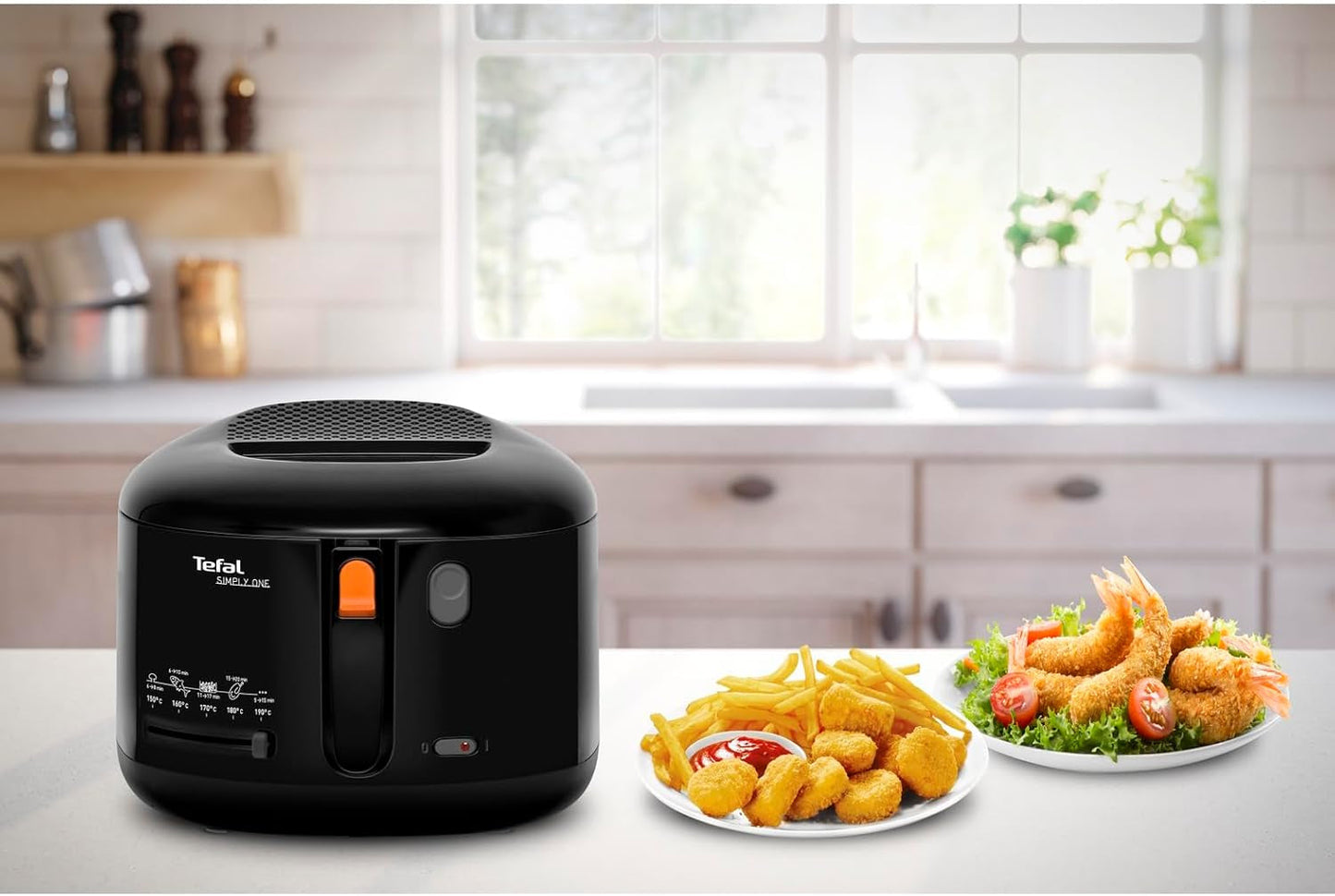 Elektrická fritéza Tefal Simply One, kapacita XL na hranolky do 1,2 kg, exkluzivní nástěnný chladicí systém Spotřebiče Naty Shop