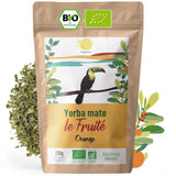 ORIGEENS BIO YERBA MATE s pomeranči 200 G - Ovocný čaj I Bio čaj Yerba Maté nepražený, bez stonků a prachu I Energizující a detoxikační nápoj