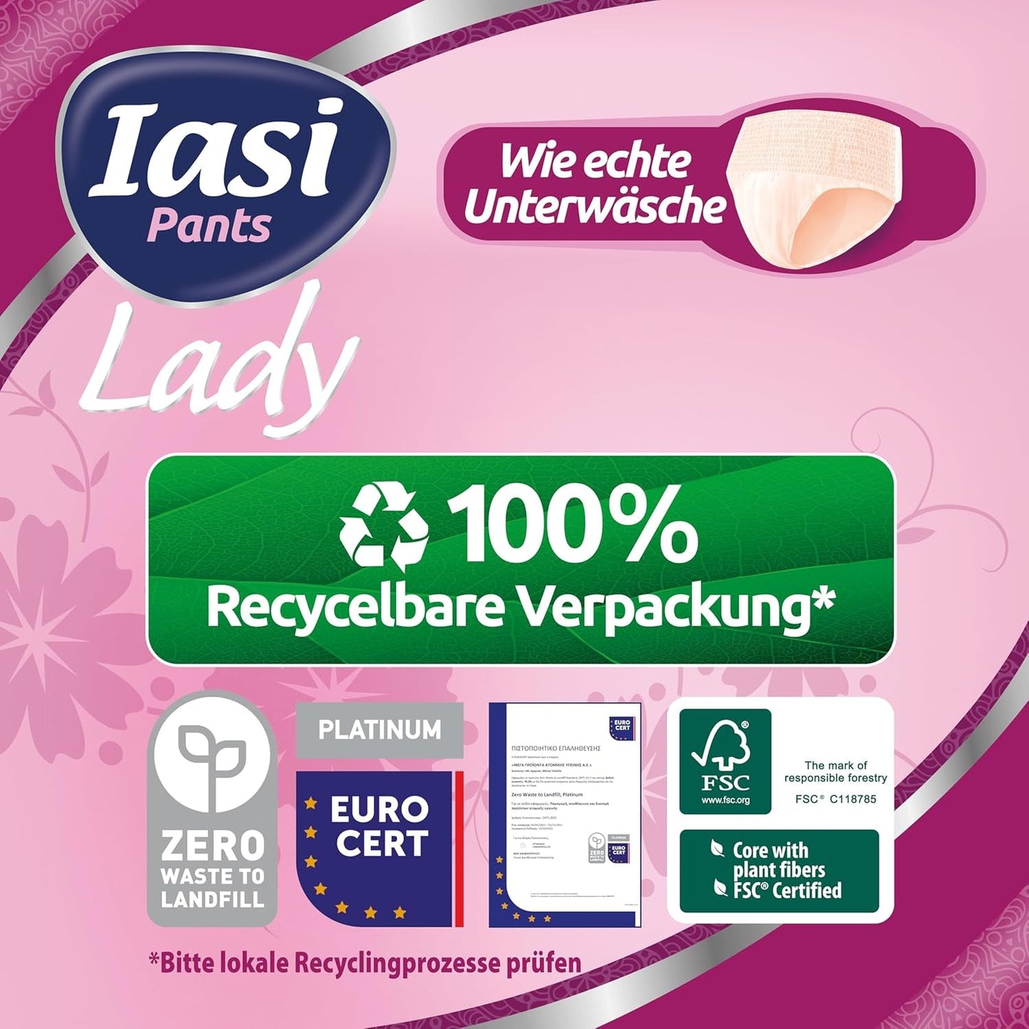LADY Pants 48 Jednorázové kalhotky pro inkontinenci moči Absorpční Plus velikost S pro ženy 48 ks