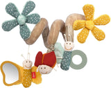 SIGIKID 42249 Aktivní spirálový motýl Baby Activity On Tour dívčí hračka pro děti doporučená od narození vícebarevná Hračky Bebe Naty Shop Single Žlutá/holub/olej/motýl