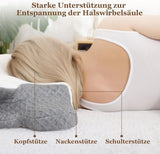 Wellsync Neck Polštář Ergonomický Polštář Paměťová pěna Polštář Ortopedický Polštář pro postranní spáče Zádový spánek Bolesti žaludku Bílá Šedá Krční ortopedické polštáře Naty Shop