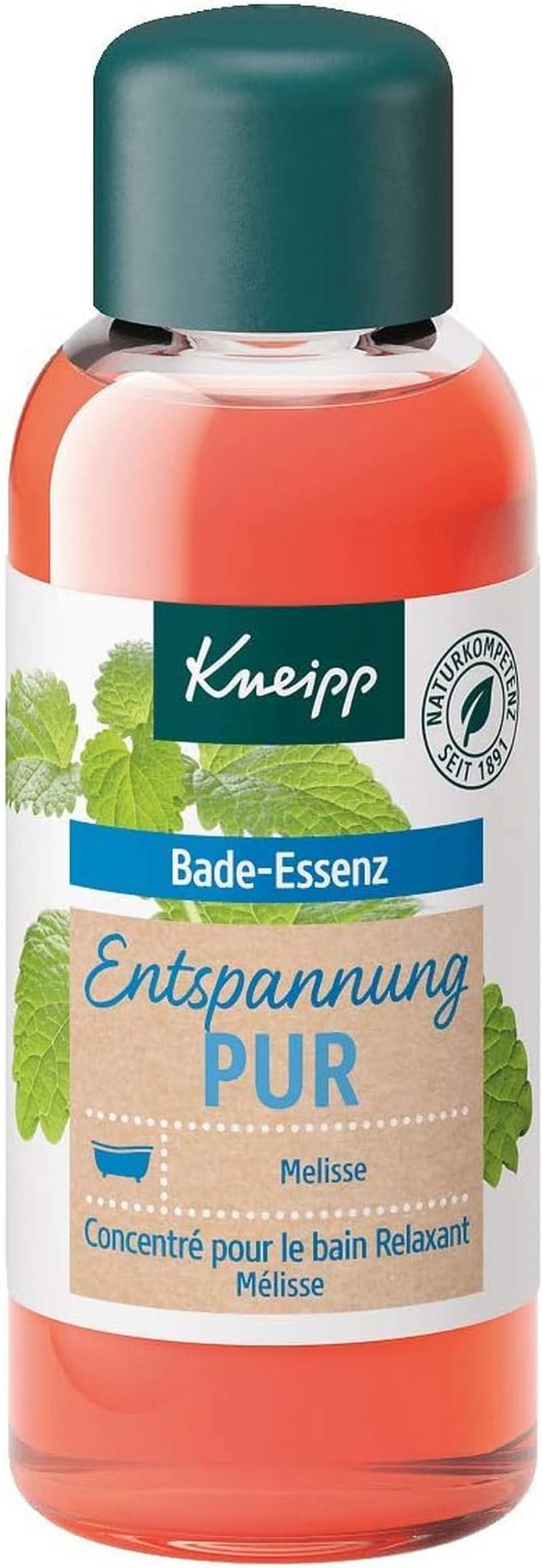 Kneipp Bade, koupelový olej s přírodním esenciálním olejem indické meduňky a extraktem z meduňky, 100 ml Naty Shop