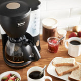 Espresso kávovar Tefal Includeo Filter, Espresso extrémně snadné použití, Vhodné pro praváky i leváky, Automatické otevírání víka, 1,25 l, 10 až 15 šálků, CM533811