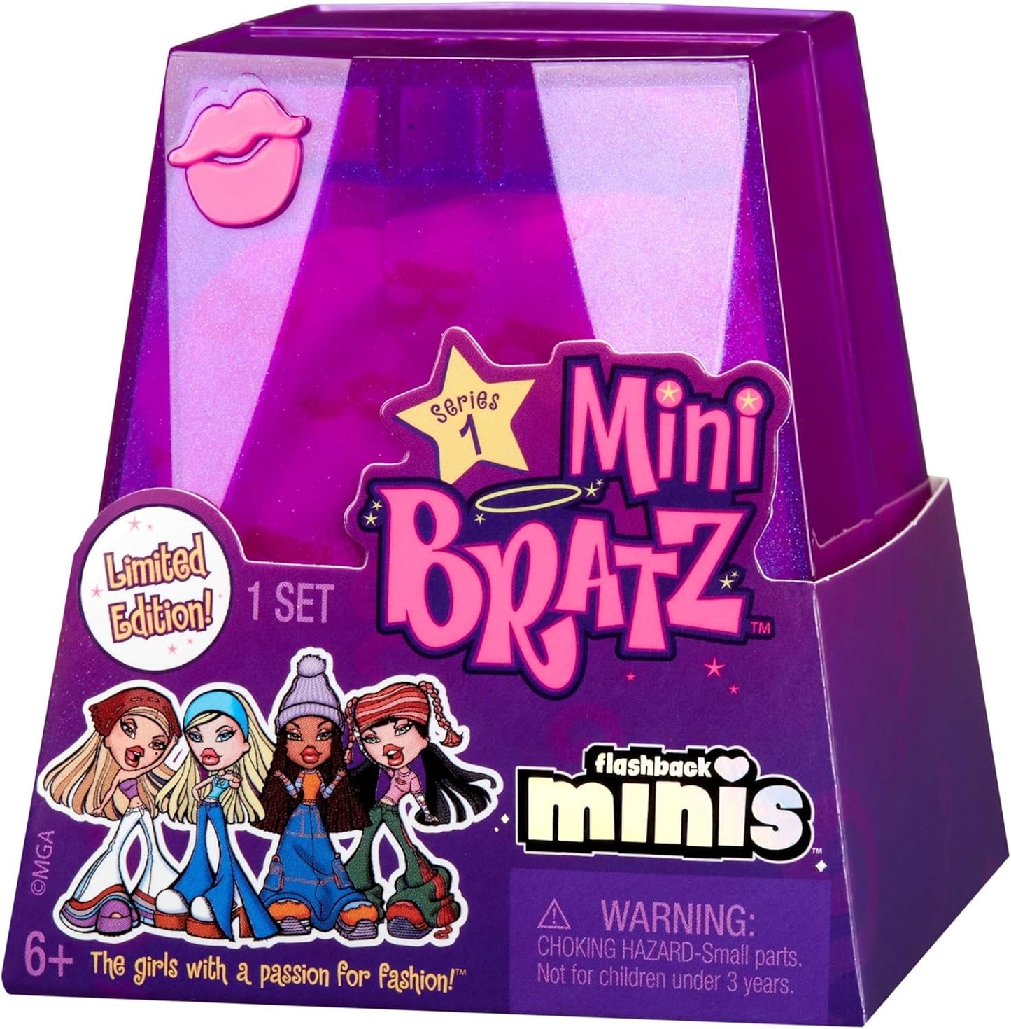 Limitovaná edice panenek Bratz Miniverse MGA Y2K Nostalgia Flashback Minis – BALENÍ PŘEKVAPENÍ – 2 mini panenky Bratz a vitrína – skvělý dárek pro děti a sběratele 6+