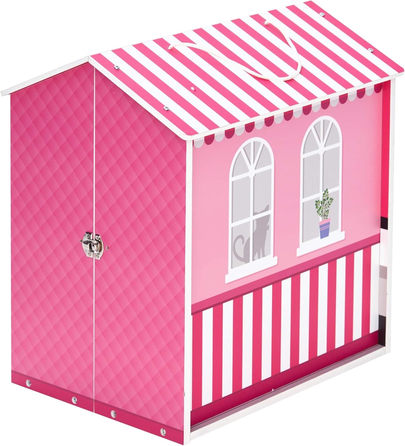 Teamson Kids - Domeček pro panenky Dreamland City Café 30 cm - růžová/bílá/černá