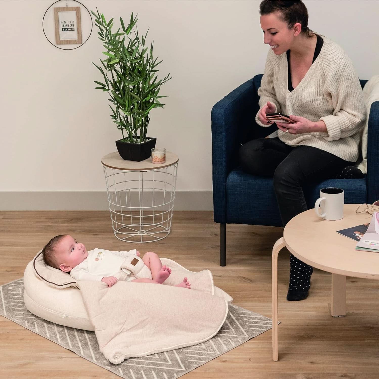 Multifunkční kojící polštář, 4v1, Soft Nova, béžový, jeden polštář: 202 cm, křeslo, 40 X 75 X 22 cm Příslušenství Potraviny a kojení Bebe Naty Shop