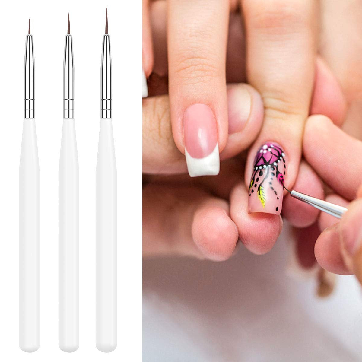 Set Pinsel Pinsel, 10-ti teilig Gelnägel Pinsel Nagellackstift Acrylpinsel Für UV Gel Nägel Acrylfingernägel Nailart Maniküre Nageldesign Zubehör
