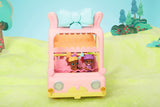 BABY born 904763 Baby Surprise Bus - růžový miniautobus pro panenky se 2 exkluzivními panenkami, trojitým kočárkem, houpačkou, kolotočem, skluzavkou a trojhoupačkou.