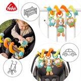 Fehn Activity Spiral Sleeping Forest - dotýkejte se a držte kočárek - hračka pro miminko do postýlky, ohrádky, kočárku a autosedačky - motorická hračka pro miminka a batolata od 0+ měsíců Baby Toys Naty Shop