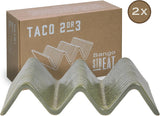 CreaTable, 33984, Street Food Series, Sada nádobí pro 2, Stojan Street Taco 2 z kameniny, Vhodné do myčky a mikrovlnné trouby, Kvalitní výroba