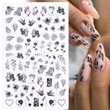 JMEOWIO Nálepka na nehty Frühling Blumen 10 Blätter Nagelaufkleber Selbtklebend Nail Art Dekorace Nageldesign Zubehör Für Frauen Mädchen
