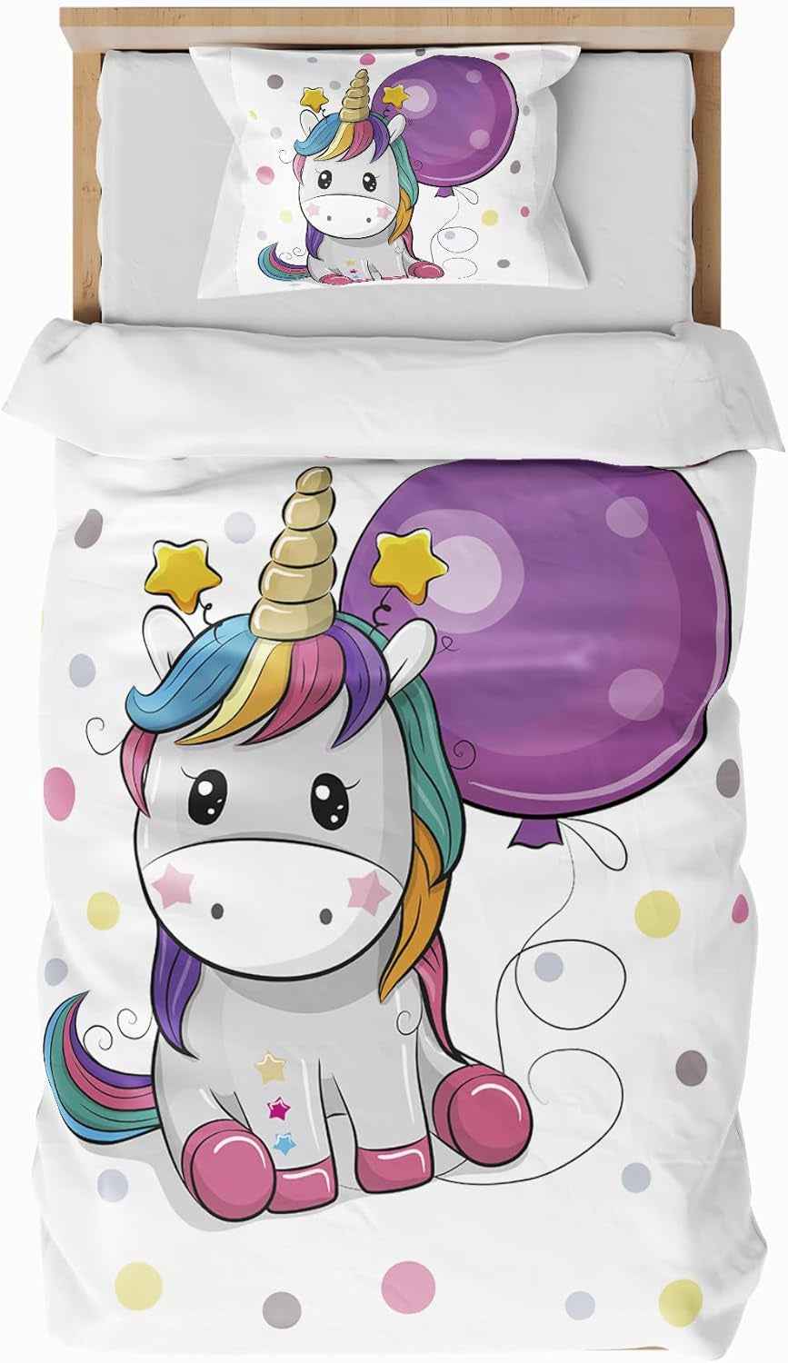 Povlečení pro děti, různé velikosti a různé animované postavičky Povlečení dětské Naty Shop Unicorn (model 2) 100X135Cm+40X60Cm