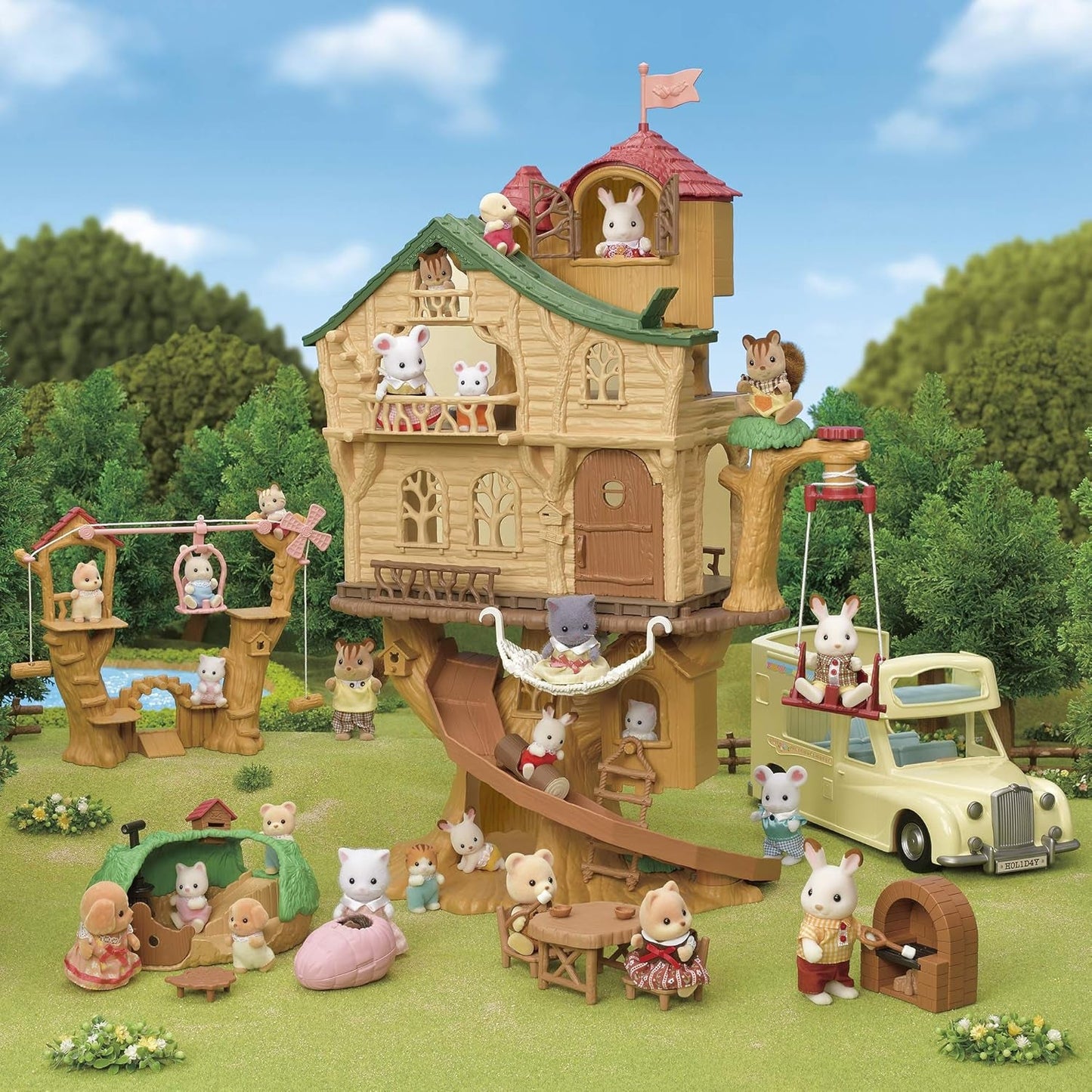 Sylvanian Families 5494 Domeček na stromě s dobrodružstvím - Hrací sada Domeček pro panenky