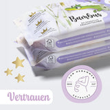 Millis Bamboo Baby Sensitive vlhčené ubrousky pro jemnou dětskou pokožku - 5 x 60 kusů - Přírodní, šetrné a udržitelné čištění - Biologicky odbouratelné dětské ubrousky, bez plastů a alkoholu