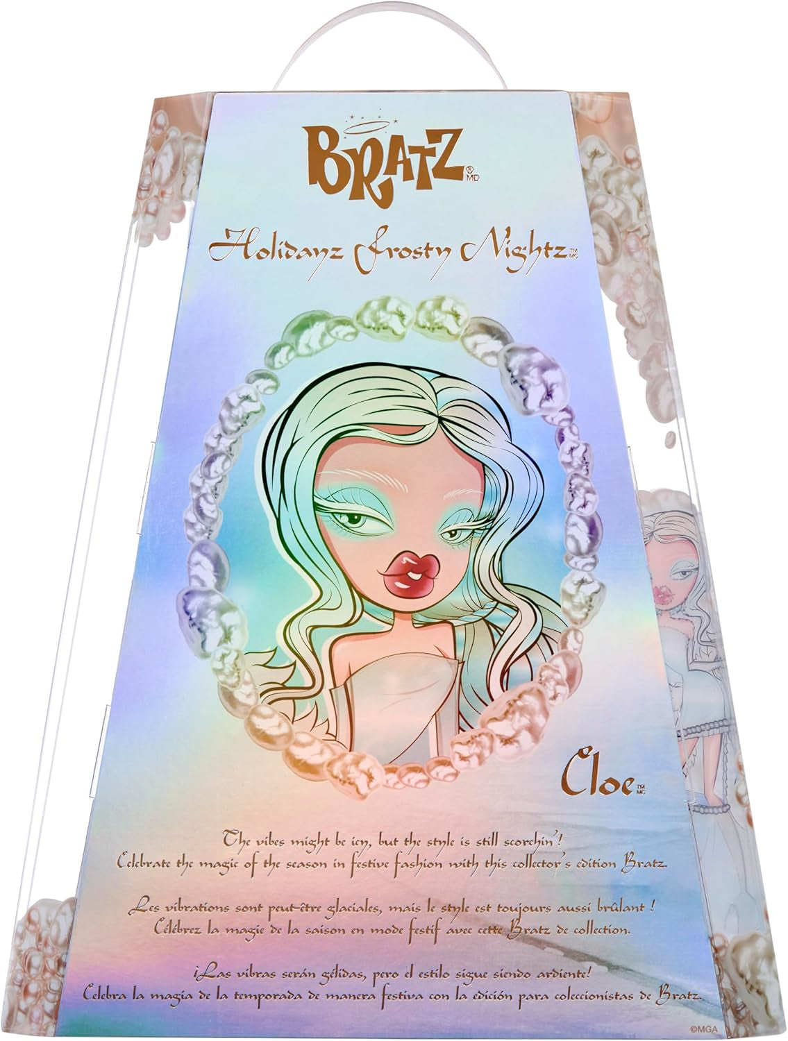 Bratz Holidayz Frosty Nightz - panenka Chloe (sběratelská edice) se skutečnými outfity a doplňky