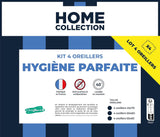Bleu Câlin Home Collection Sada 4 polštářů Cliniguard Anti-Mite White 60X60 Cm Standardní polštáře Naty Shop