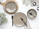 CreaTable, 24464, Malmö Beige Series, 18dílná sada nádobí pro 6, sada kameninových talířů, vhodné do myčky a mikrovlnné trouby, kvalitní výroba