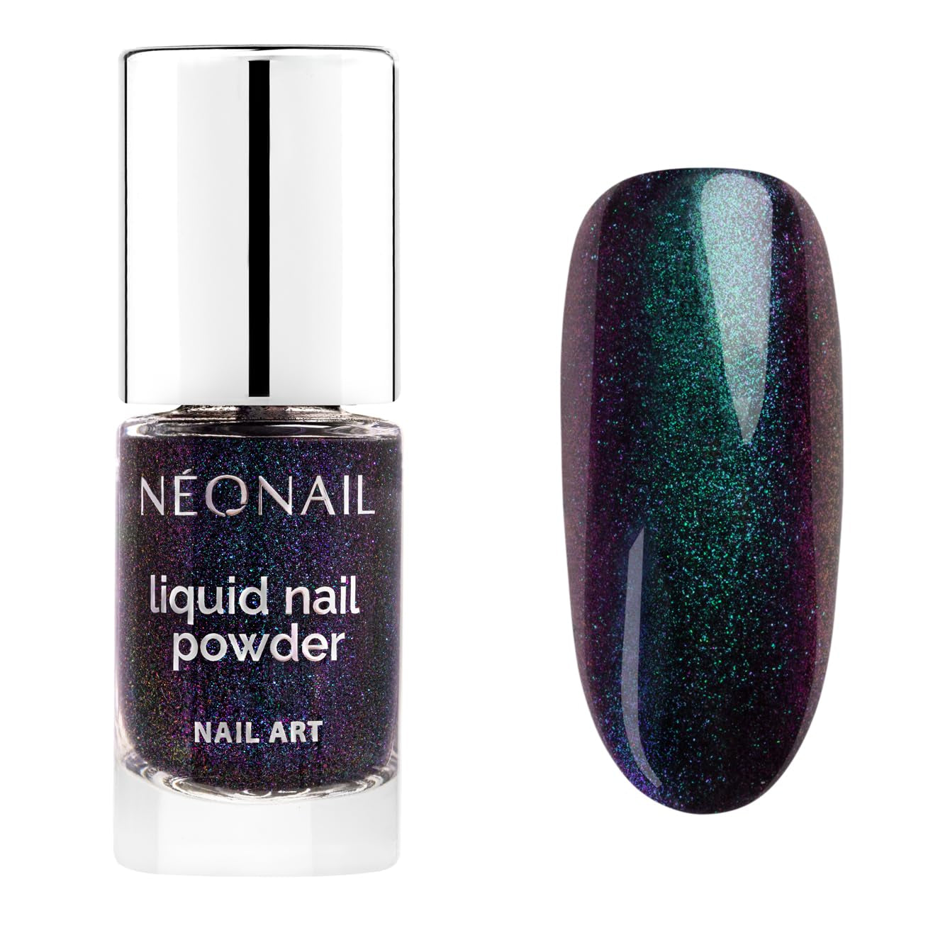 NÉONAIL Liquid Powder Chameleon 04 - Flüssiger Nagelpuder - Chrome Nail Powder - Glitzer Nägel Puder - Nail Art - Nageldesign Zubehör - Glitter Powder - Chrom Nagelpuder - Grün, Gelb - 6,5 ml