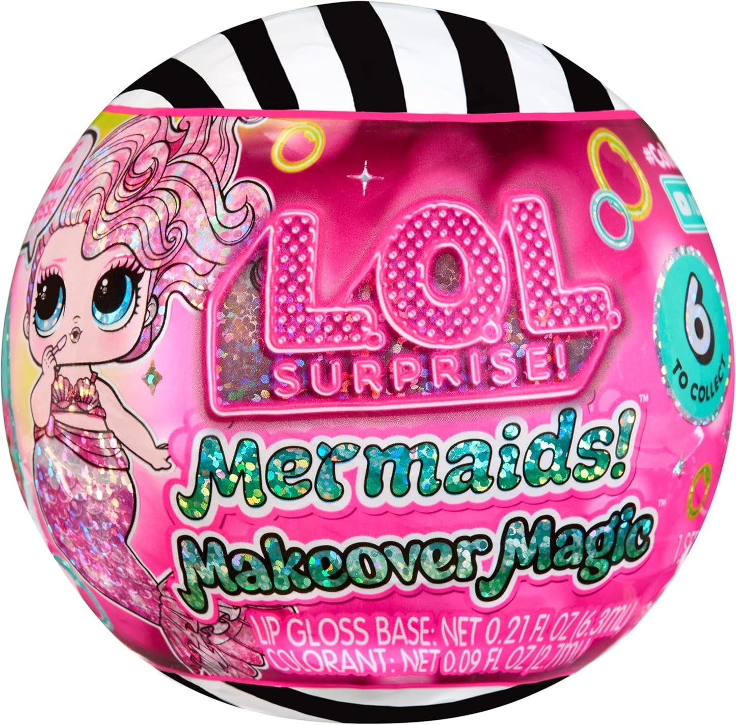 LOL Překvapení! Mermaids Makeover Magic Tots - Skutečný lesk na rty pro vás a vaši panenku, abyste se mohli sami vyrobit, namíchat a vytvořit make-up, Zábavná vodní hra, 6 panenek ke sbírání - Věk 4+