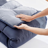 Pikolin Home - Oboustranná peřina 300 G - Severská dvoubarevná výplň - Do postele 90 - pohodlná, teplá, prodyšná, tmavě modrá, 135 X 200 cm Peřiny a přikrývky Naty Shop
